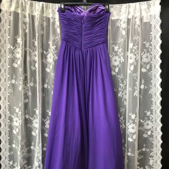 BEE DARLIN🌹LONG PURPLE PROM DRESS🌹CHIFFON🌹ZIP🌹 - Picture 3 of 7